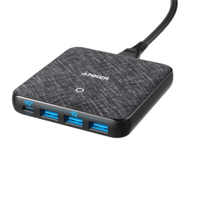 Hub sạc 4 cổng Anker PowerPort Atom III Slim 65W PIQ 3.0 & GaN A2045