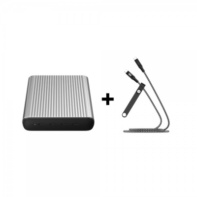 Combo HyperJuice 245W 4 Type-C GaN Charger + Cáp Type-C