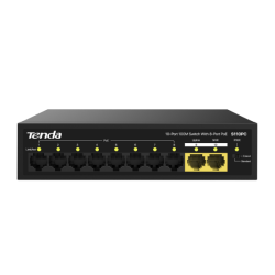 Switch Tenda 8-Port PoE công suất 70W, 2-Port Uplink S110PC