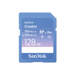 Thẻ nhớ SDXC SanDisk Creator 128GB V60 U3 C10 UHS-II 280MB/s (SDSDXEP-128G-GNCIS)