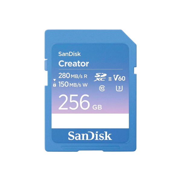 Thẻ nhớ SDXC SanDisk Creator 256GB V60 U3 C10 UHS-II 280MB s (SDSDXEP-256G-GNCIS)