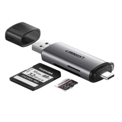 Đầu đọc thẻ nhớ SD/TF chuẩn Type C và USB 3.0 Ugreen CM185